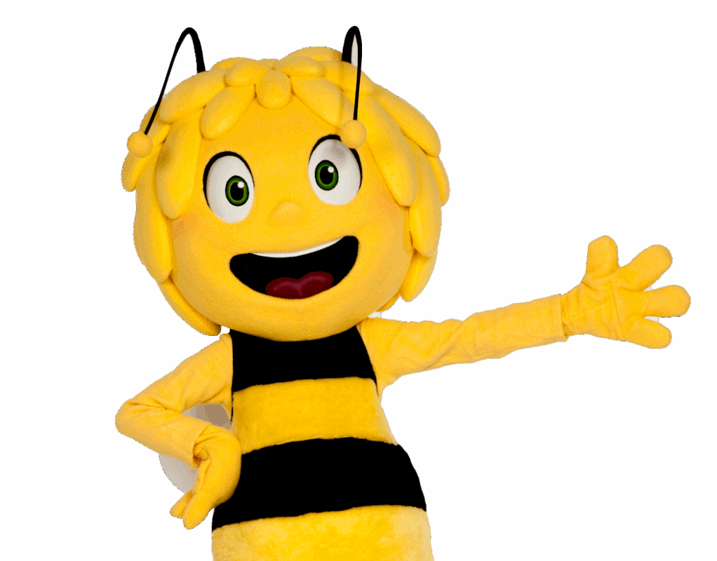 Maya de Bij tijdens een Meet & Greet met kinderen of vrolijk optreden vol liedjes, dans en kleurrijke belevenis