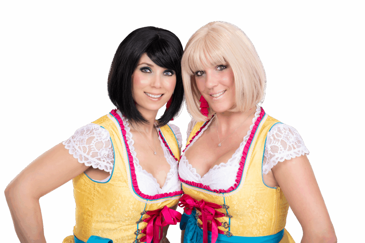 De Alpenzusjes live on stage met een feestelijk optreden vol zang, dans en humor voor een uitzinnig publiek